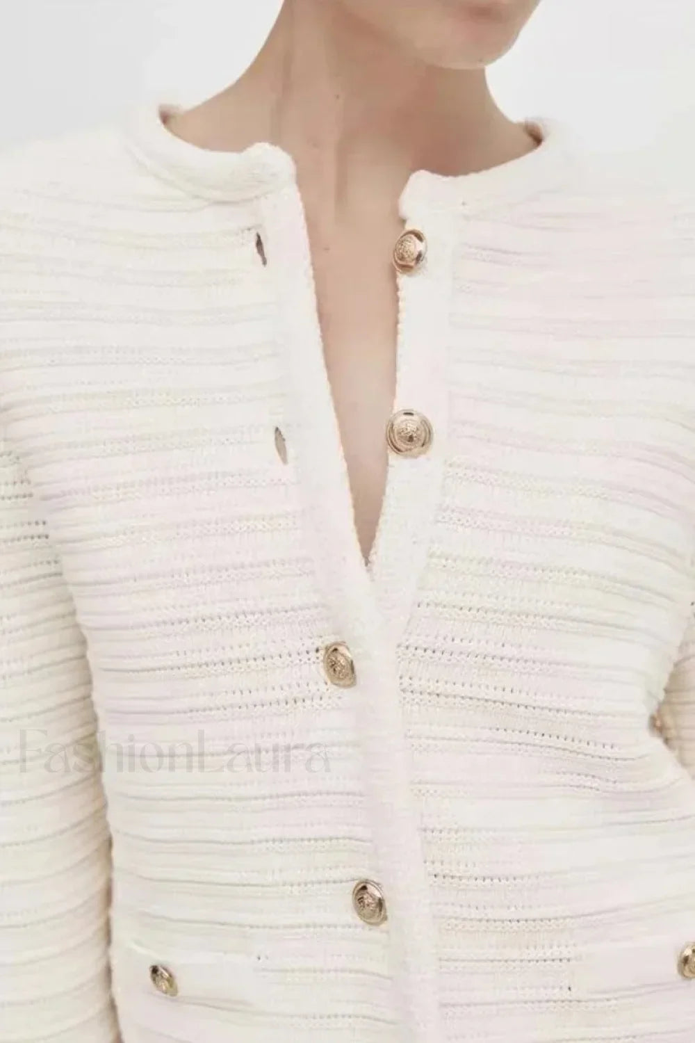 Textured Knit Button Cardigan