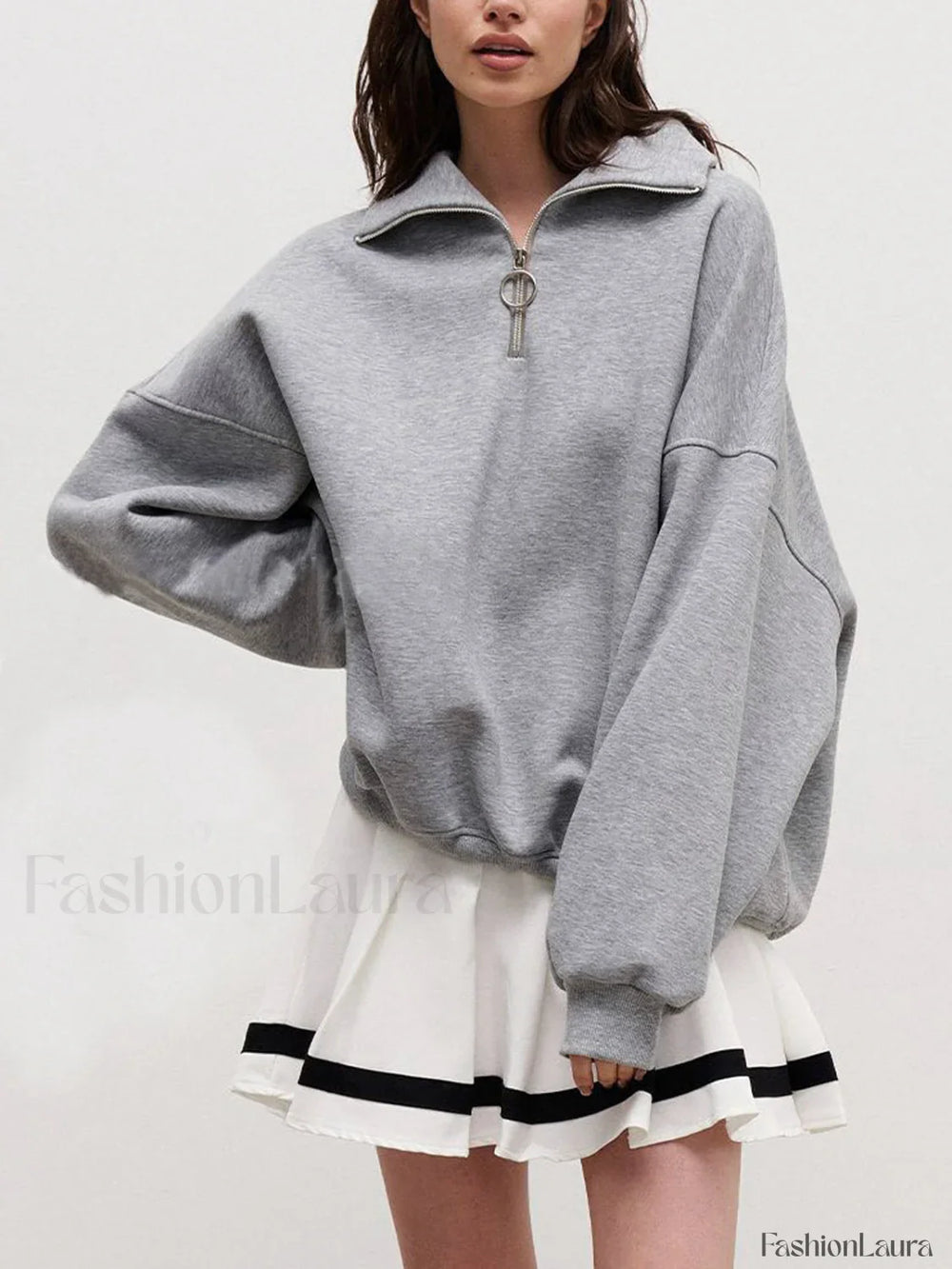 The Way To Trendy Go Zippered Sweatshirt Sweatshirts