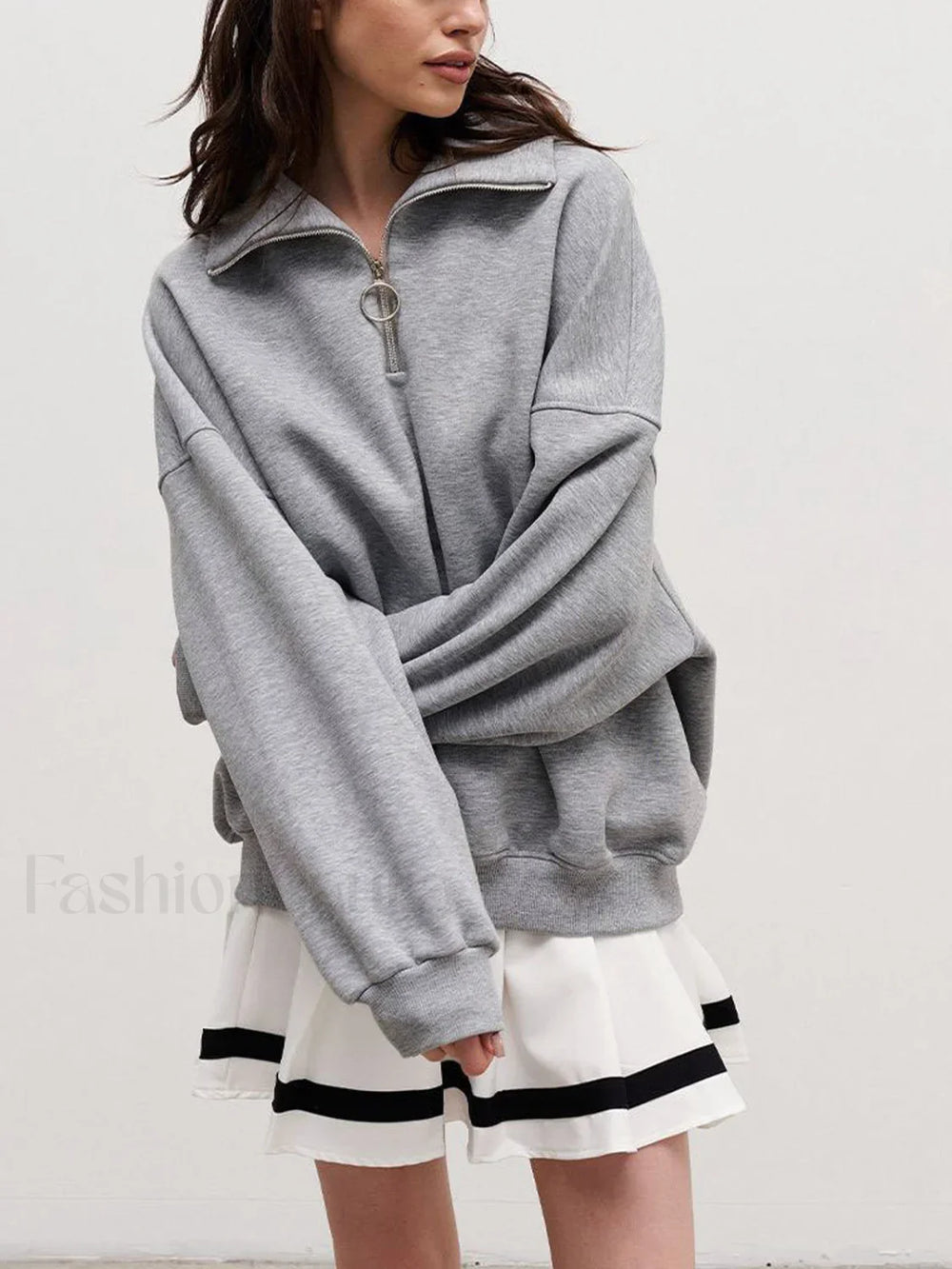 The Way To Trendy Go Zippered Sweatshirt Sweatshirts