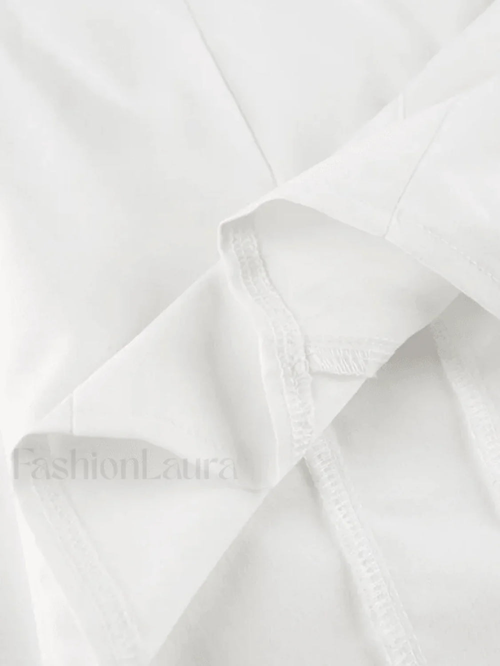 Tie Design White Cropped Blouse Shirts