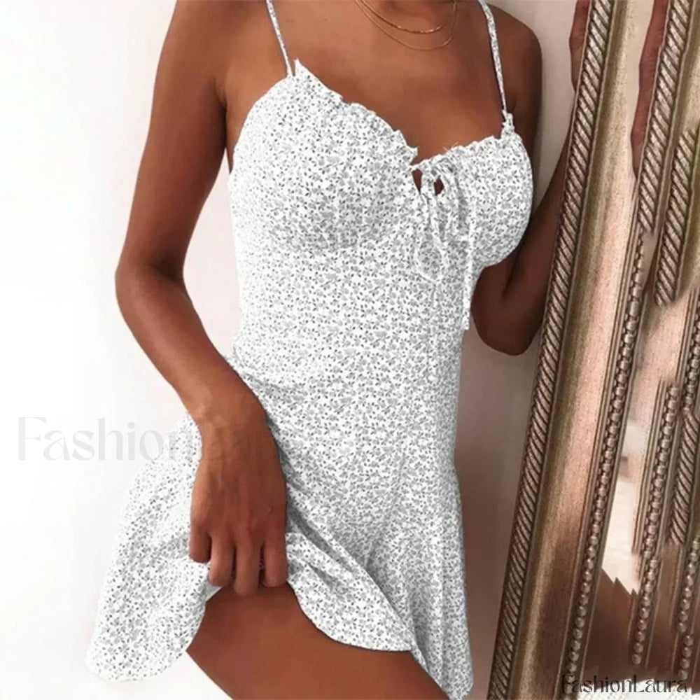 Tie Front Mini Floral Dress