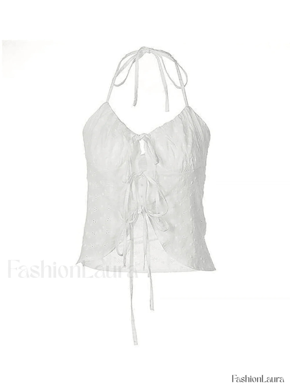 Tie Strap Broderie Lace Corset Top Tops&Tees