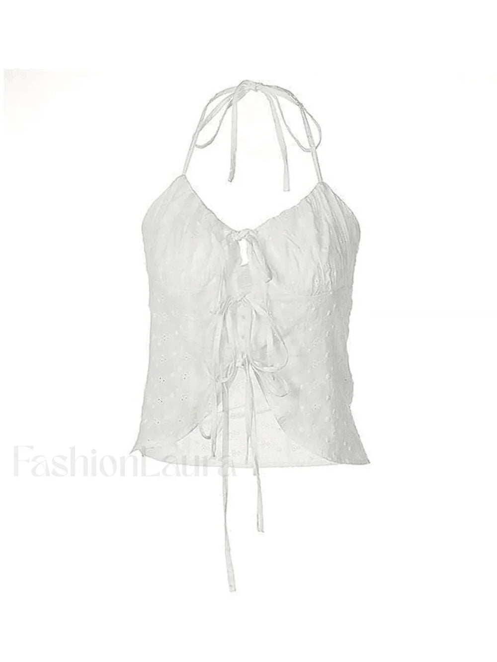 Tie Strap Broderie Lace Corset Top Tops&Tees