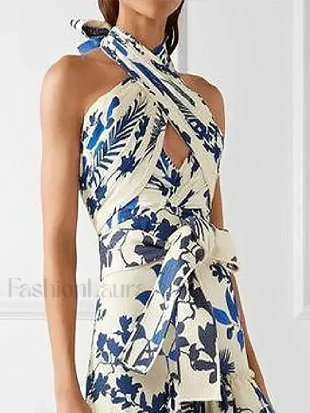 Tiered Hollow Shoulder Maxi Dress