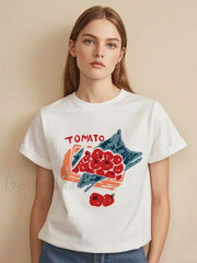Tomato Vegetable Raccoon Meme Vintage T Shirt