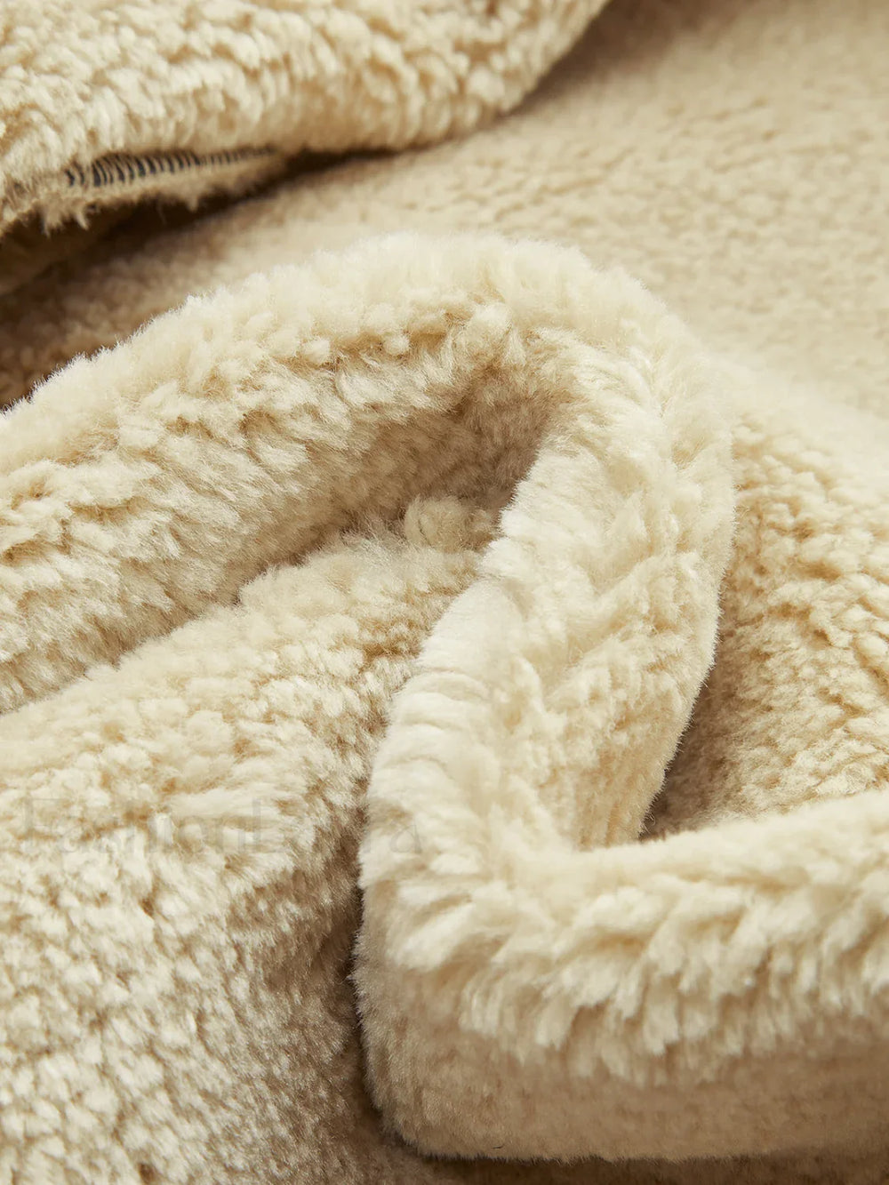 Too Blessed Sherpa Lined Shearling Leather Flight Jacket Fleece Jackets