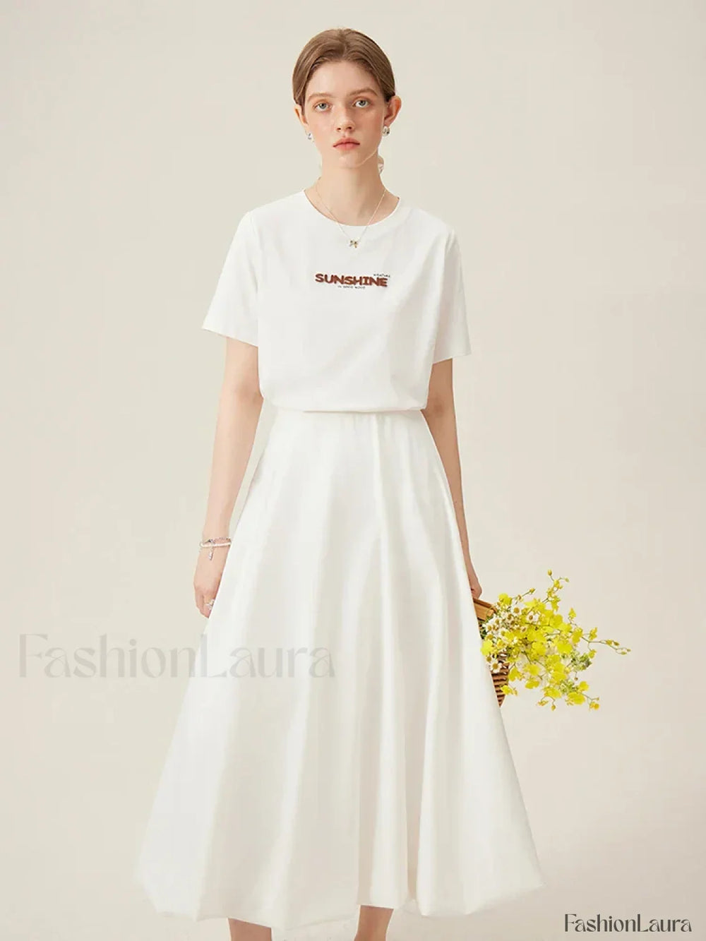 Toothbrush Embroidery Pink Cotton T Shirt