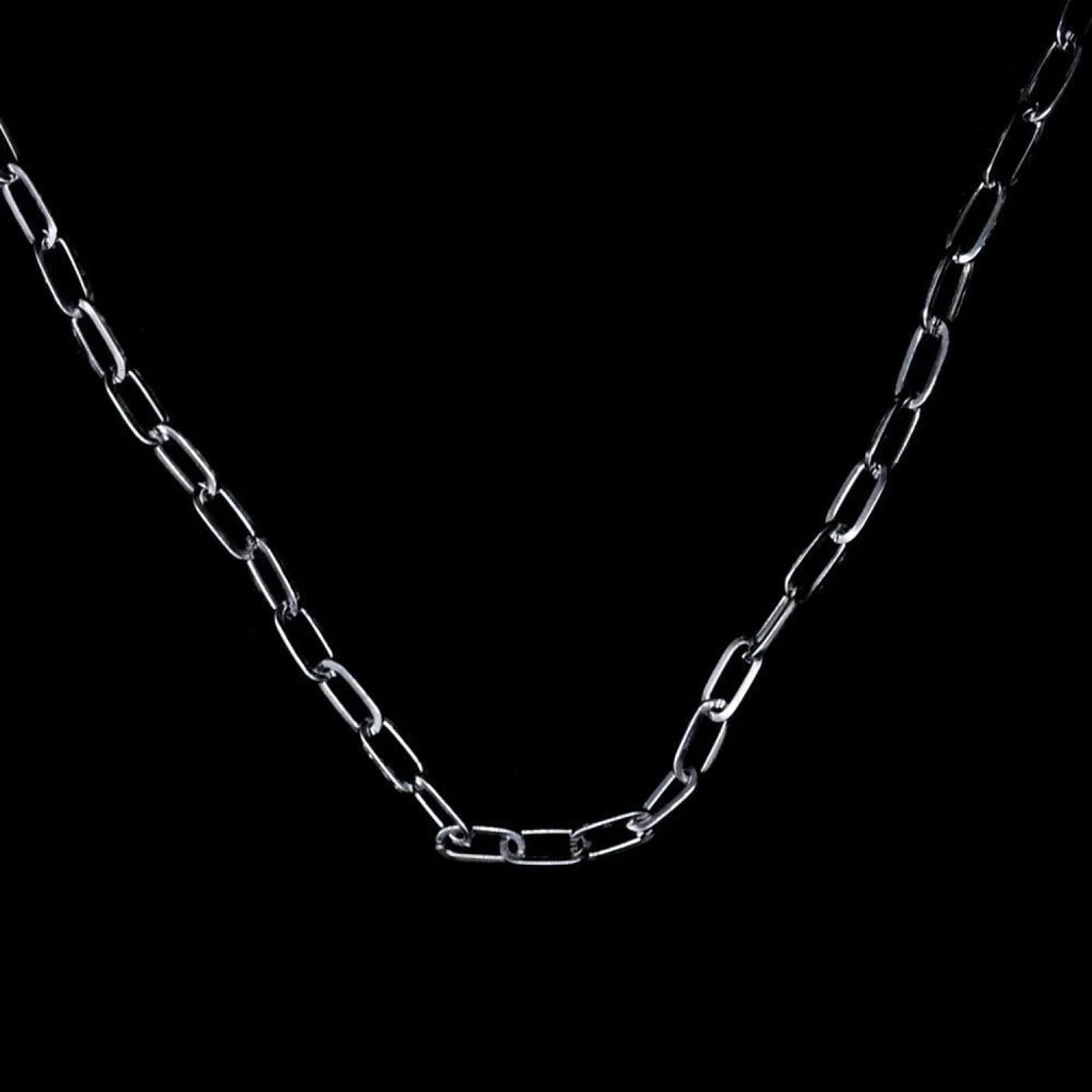 Trendy Minimalist Cross Sweater Chain Necklace Set SILVER