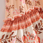 JuliaFashion - 2024 Tropical Florals Summer Mini Dress