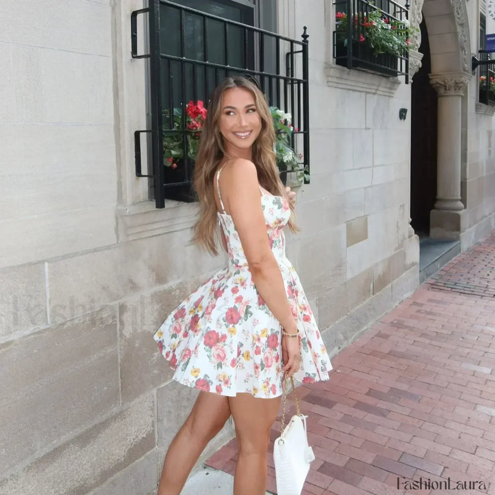 Tulle A Line Casual Floral Dress