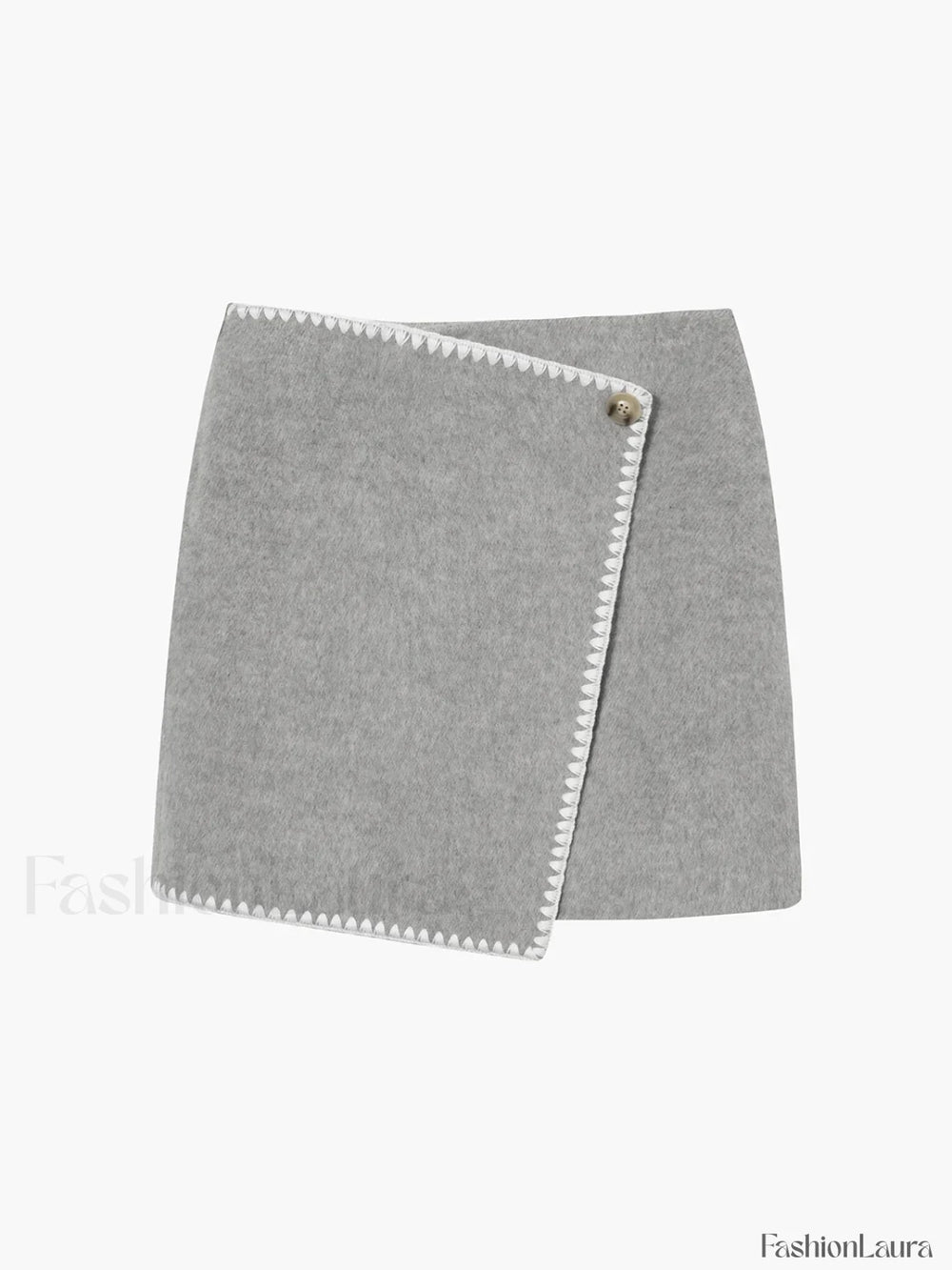 Tweed Contrast Graceful Trim Midi Skirt Skirts