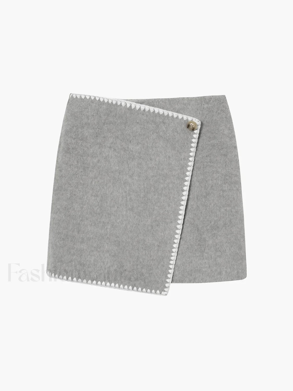 Tweed Contrast Graceful Trim Midi Skirt Skirts