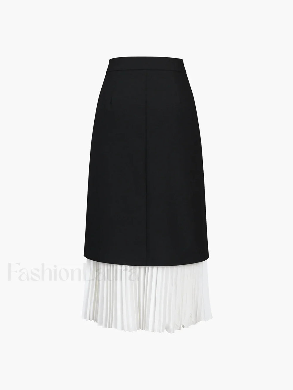 Two Tone Graceful Pleated Long Skirt Skirts