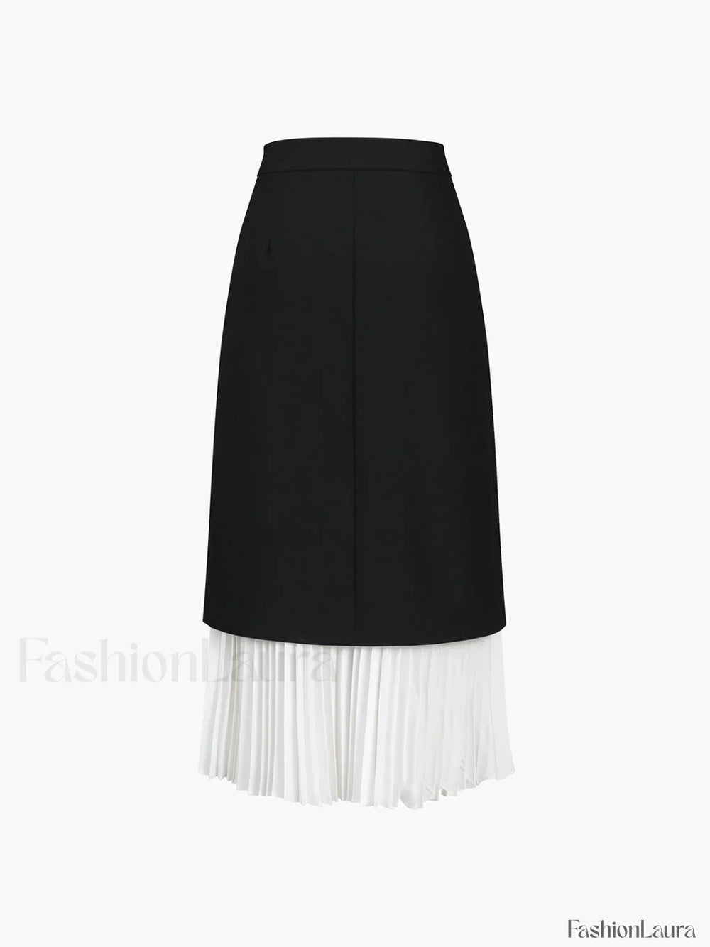 Two Tone Pleated Long Skirt Skirts