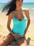 V Neck Scrunch Butt Backless One Piece