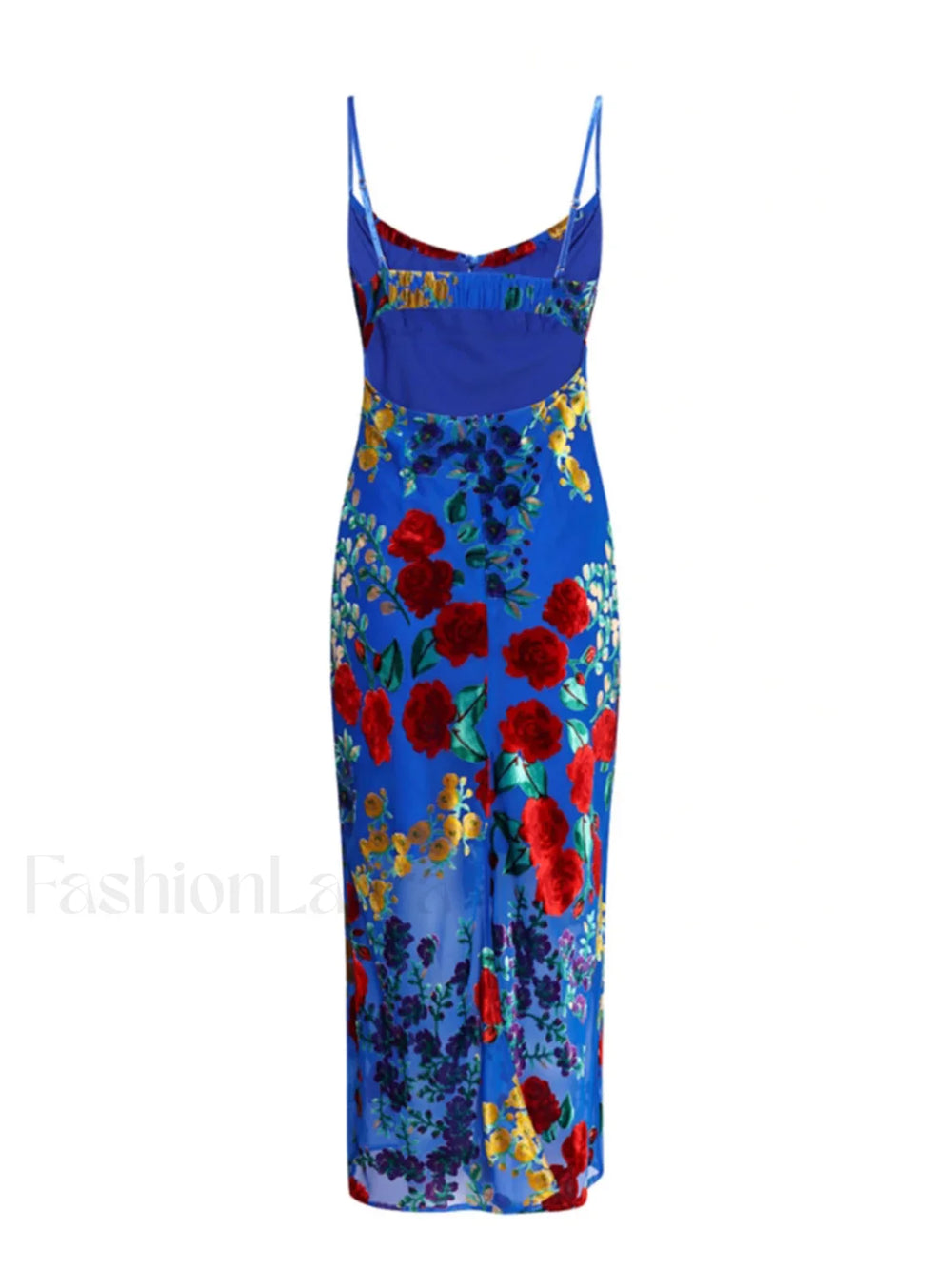 Velvet Floral Appliqué Cami Dress Dresses