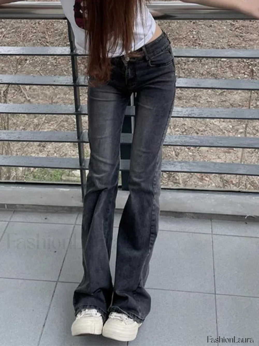 Vintage Ankle Flare Skinny Jeans Flare Jeans