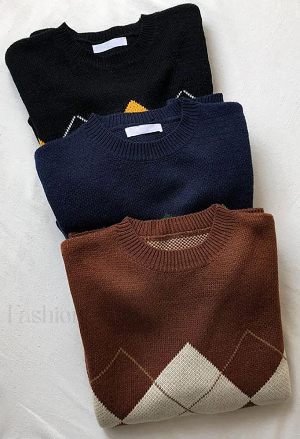 Vintage Argyle Pullover Sweater Sweaters L