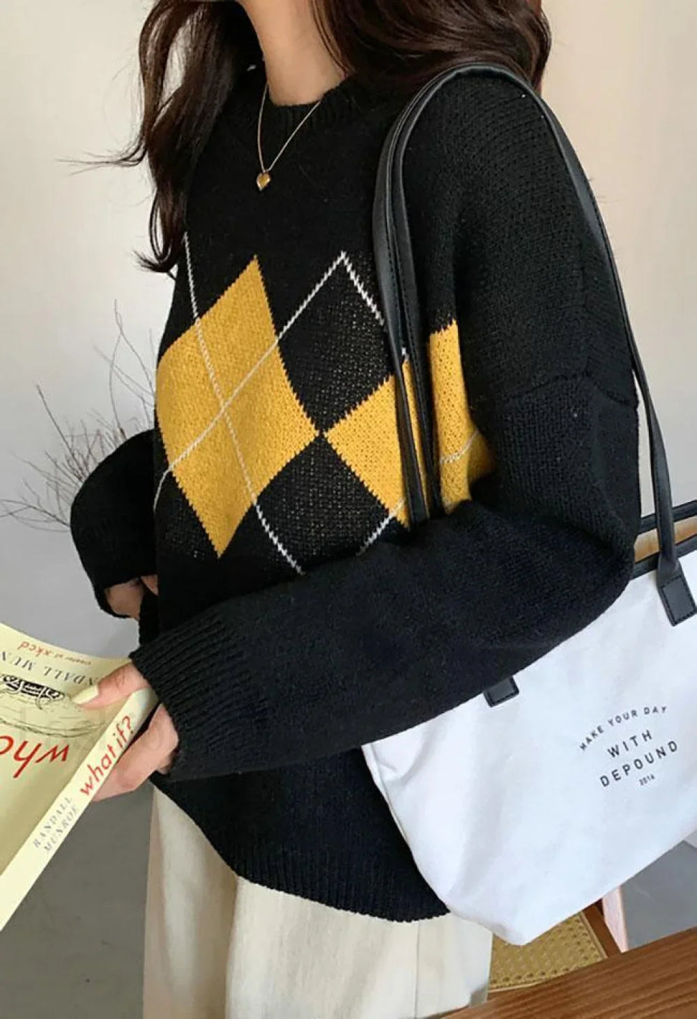 Vintage Argyle Pullover Sweater Sweaters L