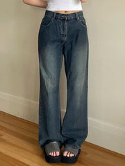 Vintage Blue Wash Boyfriend Jeans Boyfriend Jeans