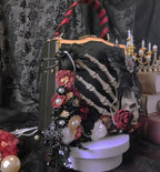 Vintage Crossbody Butterfly Shoulder Gothic Punk Flower Black Skeleton Bag