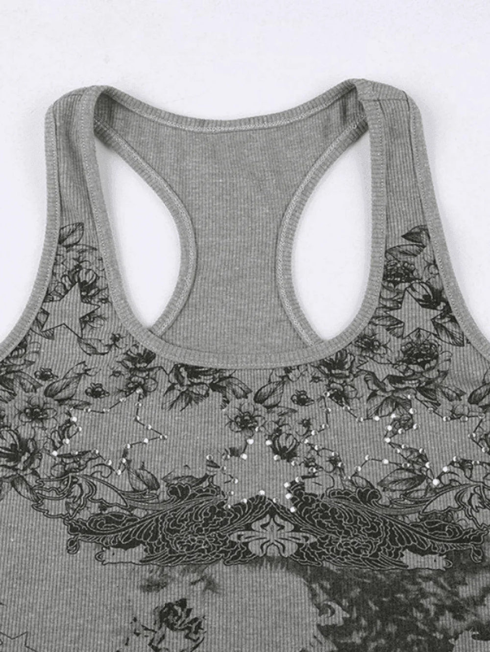 Vintage Floral Star Print Tank Top Tops&Tees