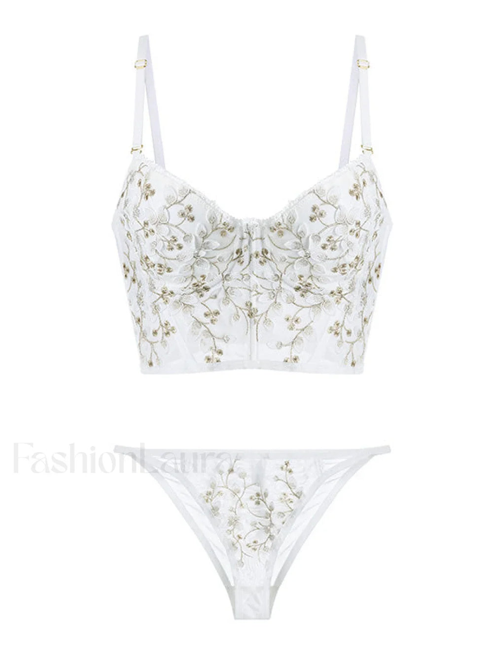 Vintage Lace Embroidery Bustier Corset Top