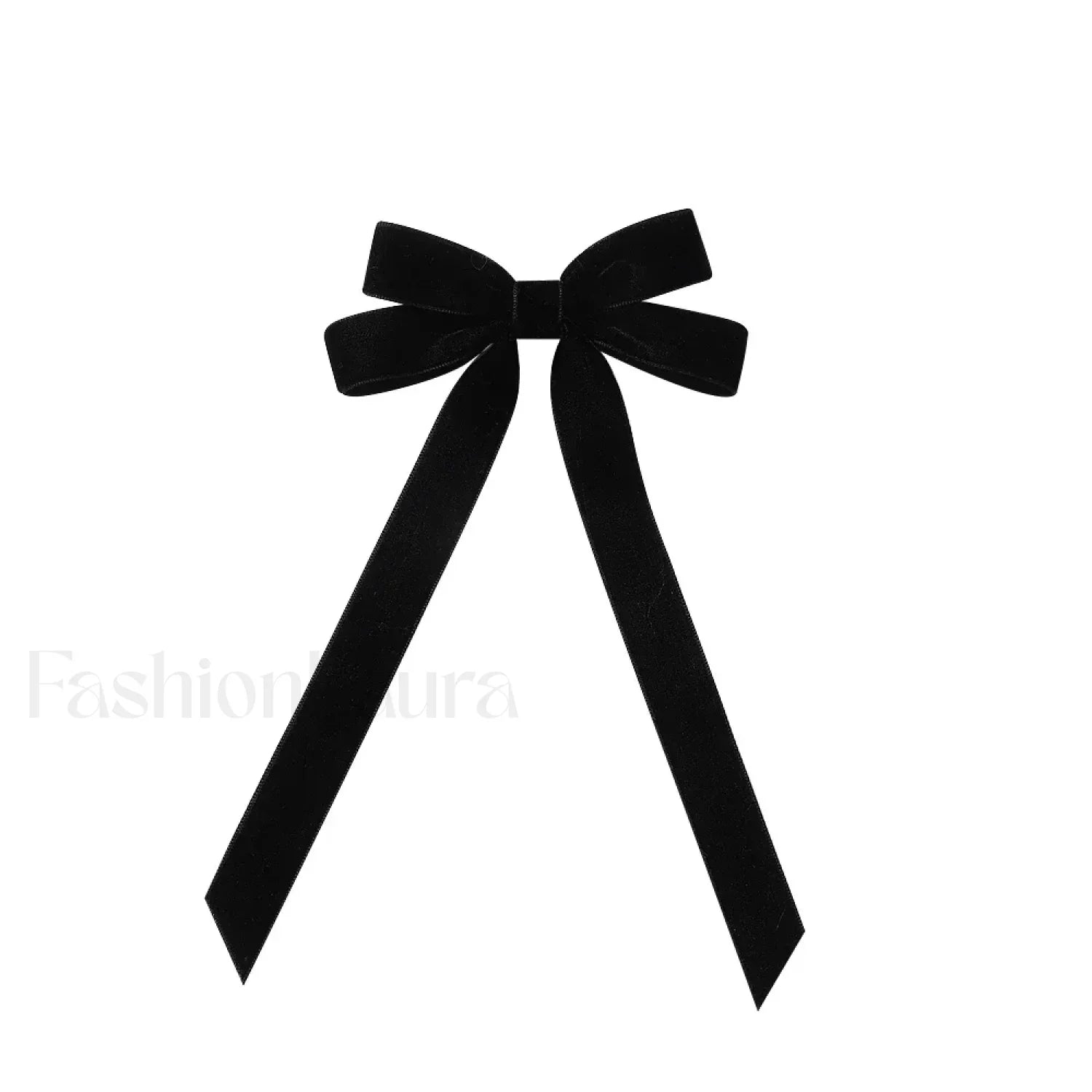 Vintage Large Velvet Wedding Long Ribbon Korean Christmas Hair Accessory black 1 / 1pcs