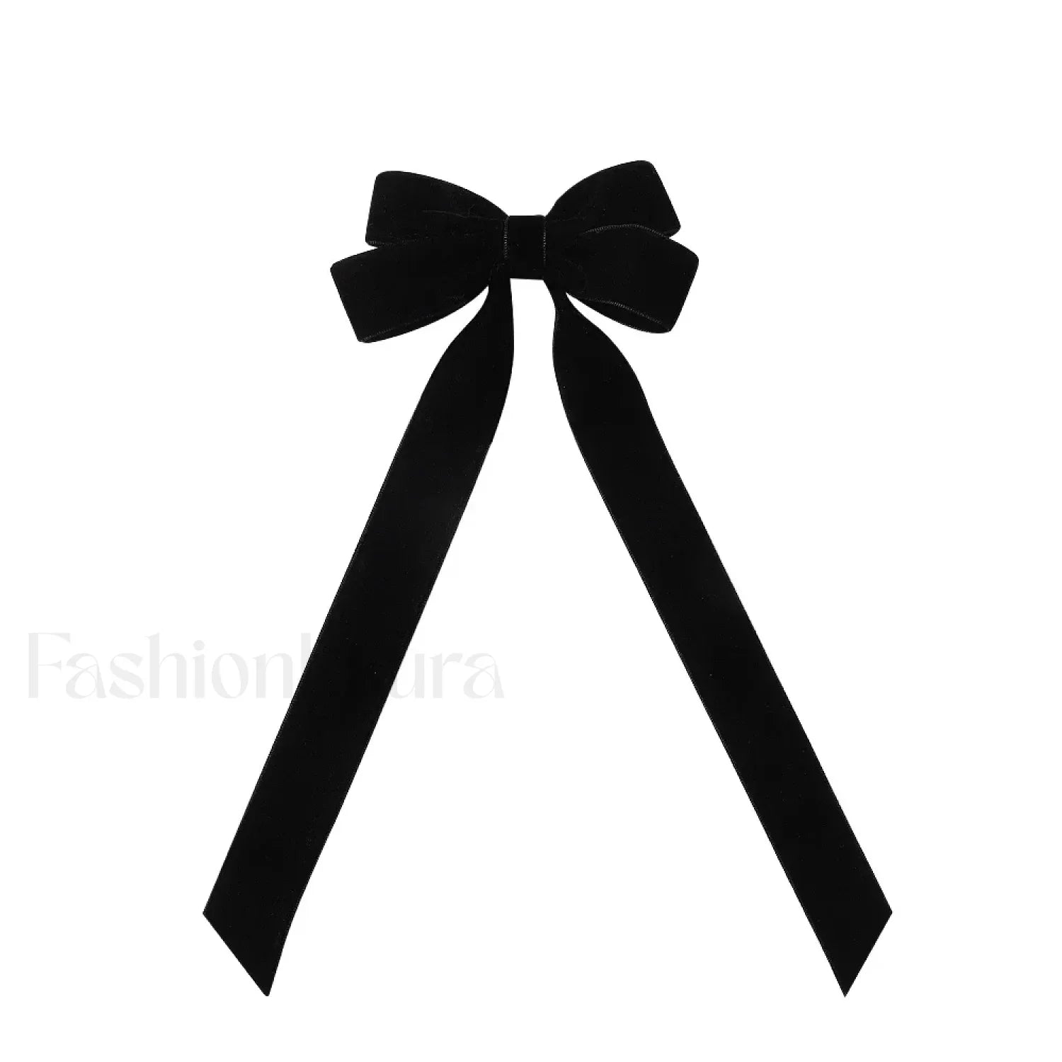 Vintage Large Velvet Wedding Long Ribbon Korean Christmas Hair Accessory black 2 / 1pcs