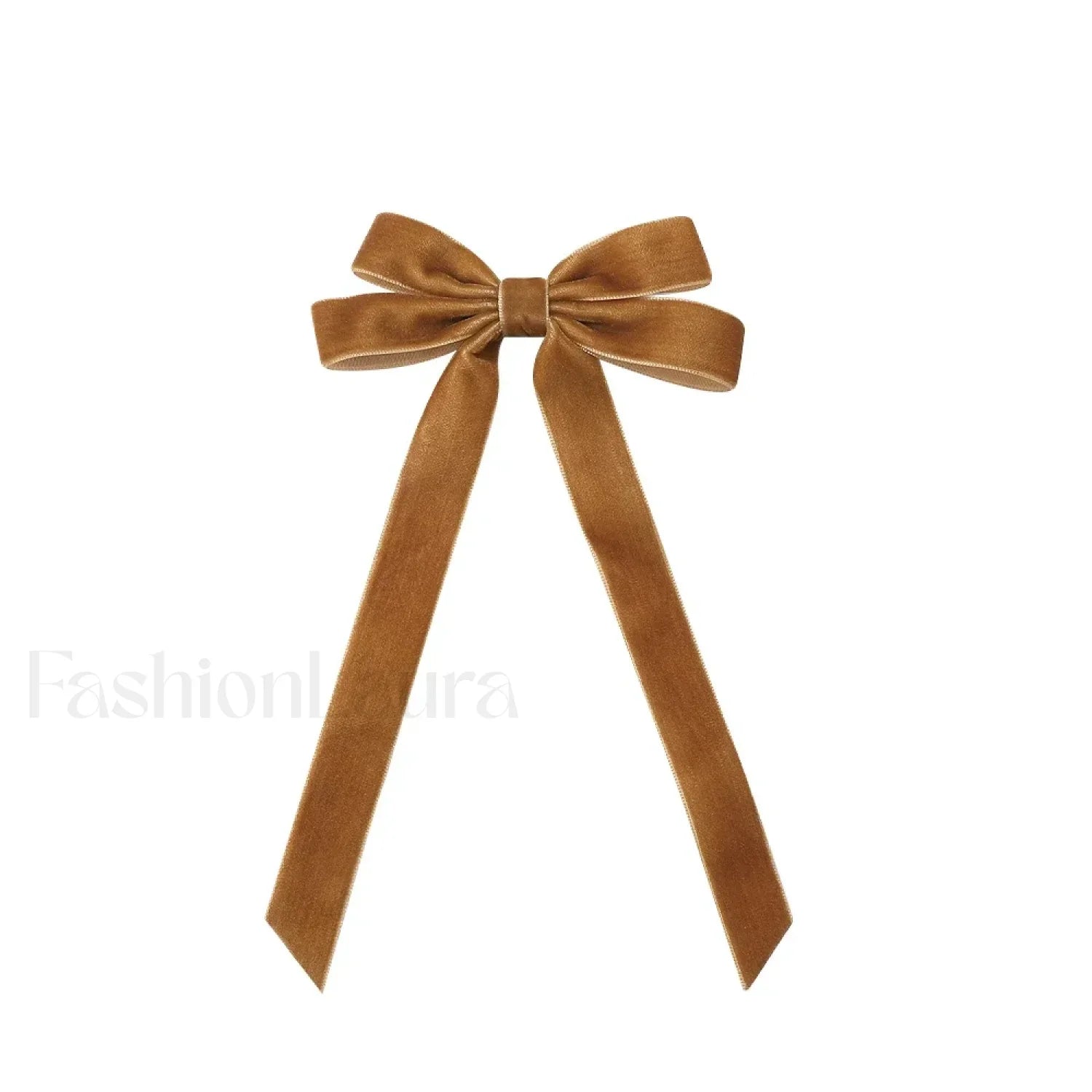 Vintage Large Velvet Wedding Long Ribbon Korean Christmas Hair Accessory brown 1 / 1pcs