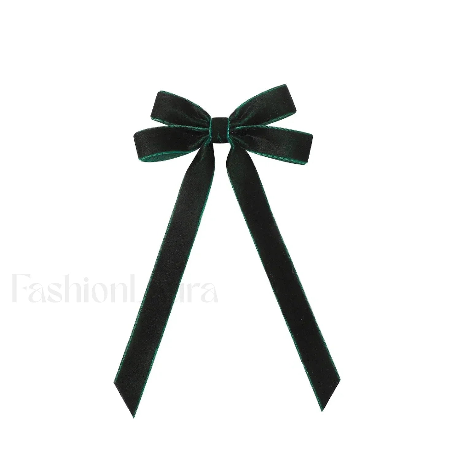 Vintage Large Velvet Wedding Long Ribbon Korean Christmas Hair Accessory green 1 / 1pcs