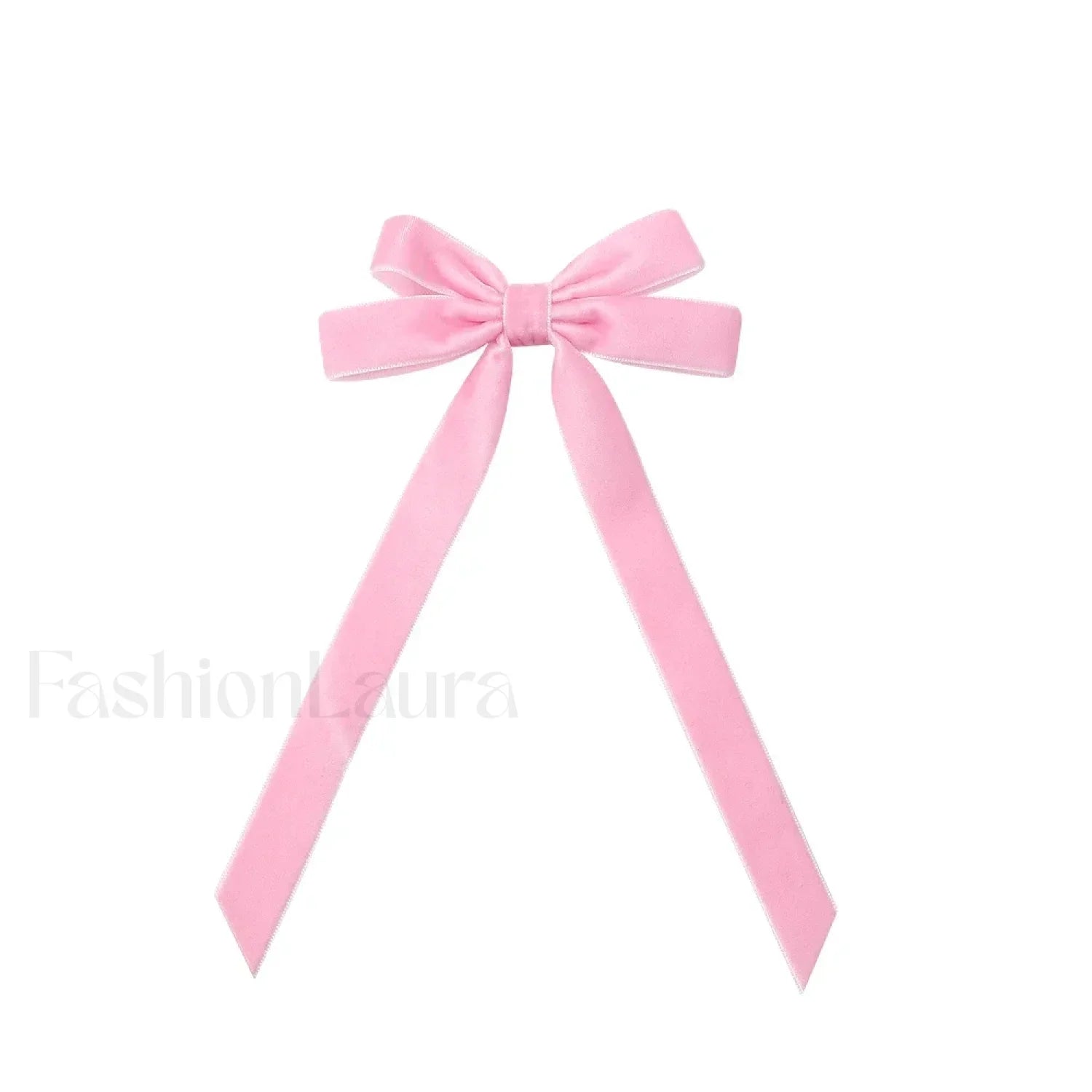 Vintage Large Velvet Wedding Long Ribbon Korean Christmas Hair Accessory pink 1 / 1pcs