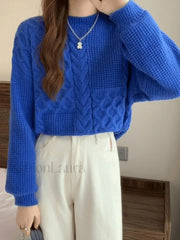 Vintage Long Sleeve Cable Knit Sweater Sweaters