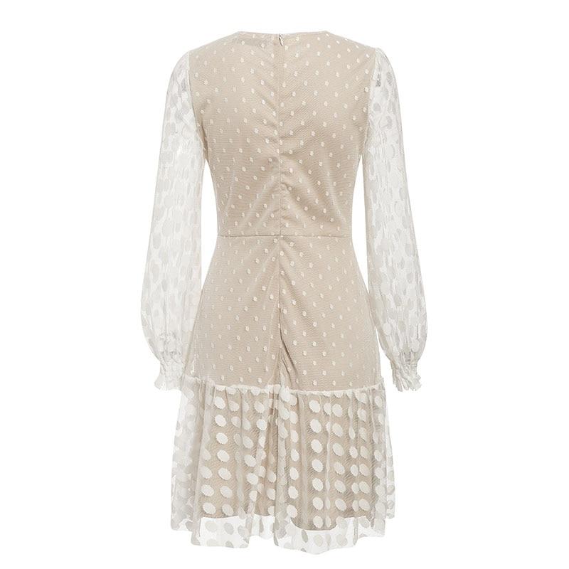 JuliaFashion - 2024Vintage Long Sleeve Mesh Lace Dress