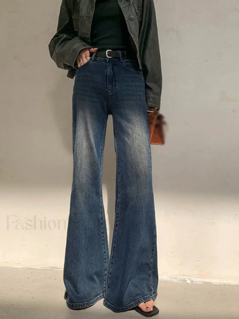 Vintage Low Rise Washed Wide Leg Jeans Jeans