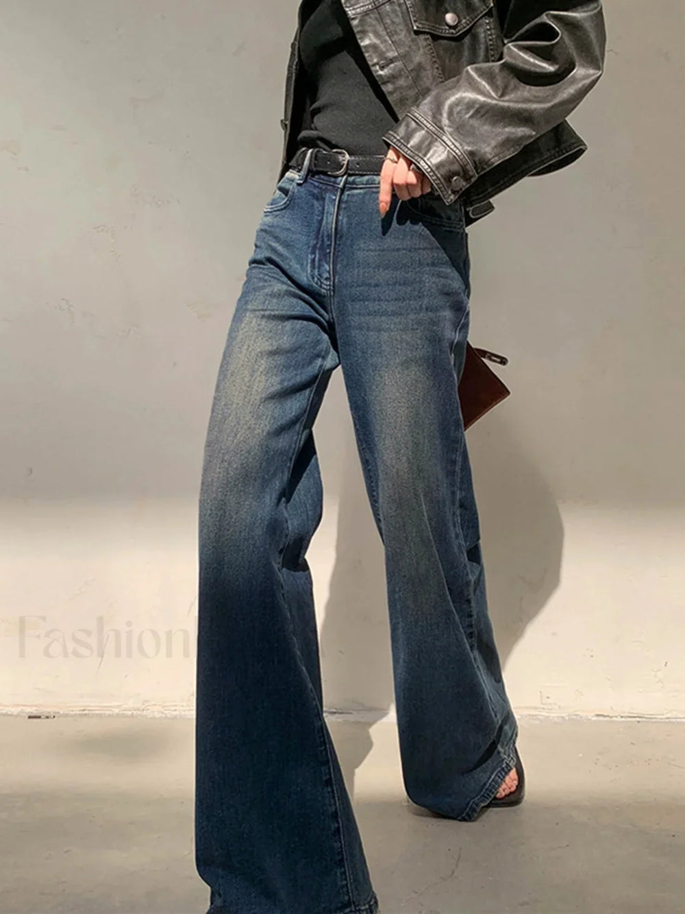 Vintage Low Rise Washed Wide Leg Jeans Jeans
