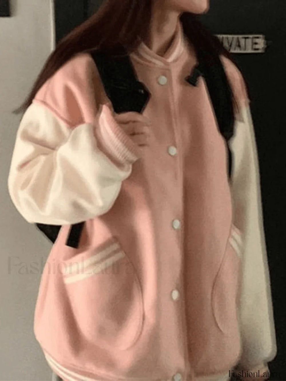 Vintage Patchwork Varsity Jacket Pink / M Jackets