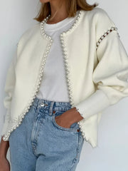 Vintage Pearl Edge Cardigan Off White / XS Cardigans