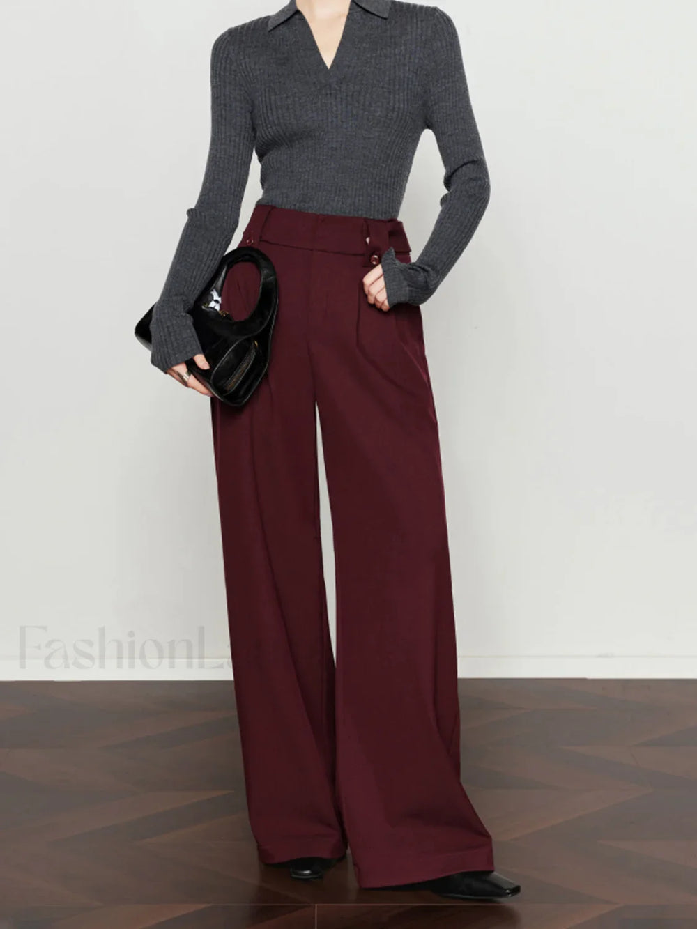 Vintage Pleated Wide Leg Pants Pants