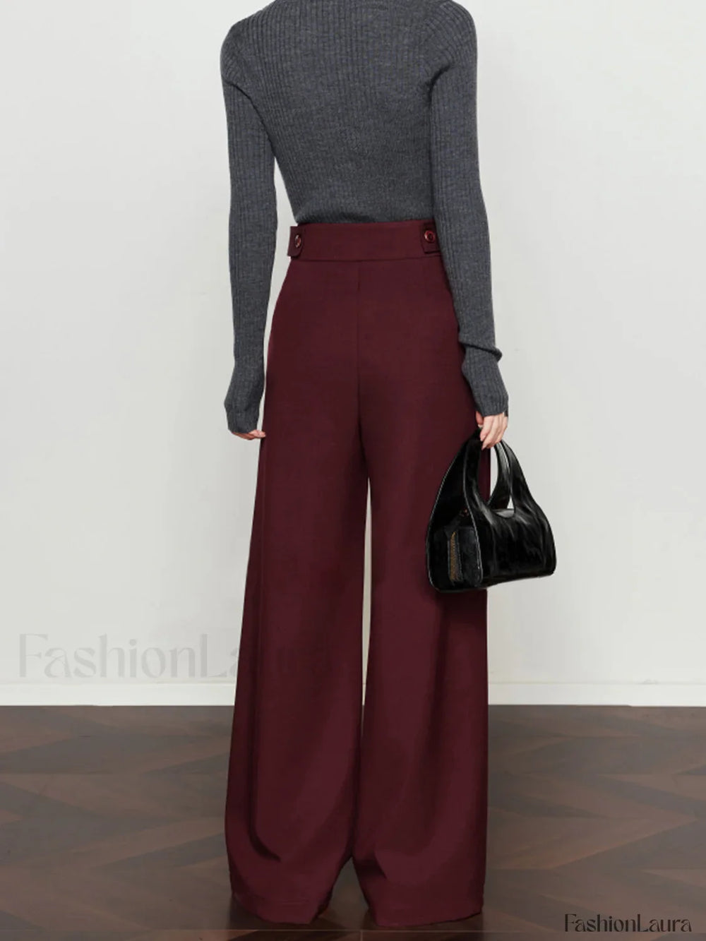 Vintage Pleated Wide Leg Pants Pants