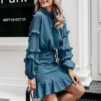 JuliaFashion - Vintage Polka Dot Bodycon Autumn Dress