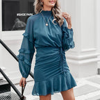 JuliaFashion - Vintage Polka Dot Bodycon Autumn Dress