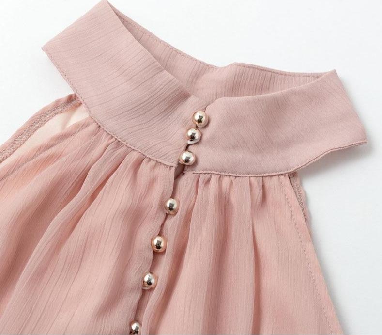 JuliaFashion - Vintage Ruffle Sexy Sleeveless Dress