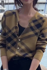 Vintage Striped Knit Cardigan