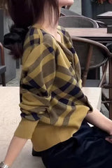 Vintage Striped Knit Cardigan