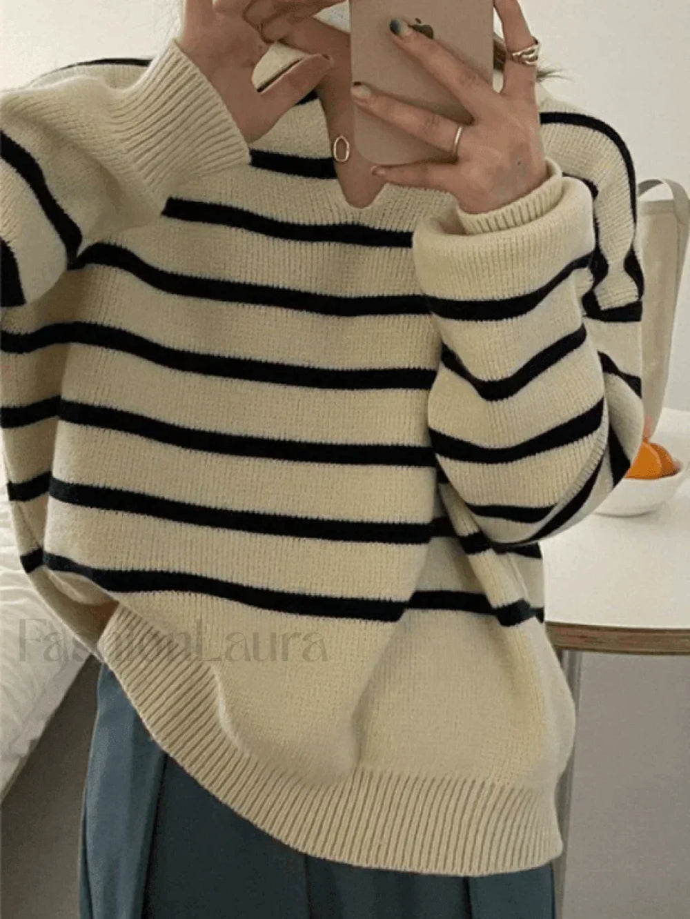 Vintage Striped Pullover Sweater Sweaters