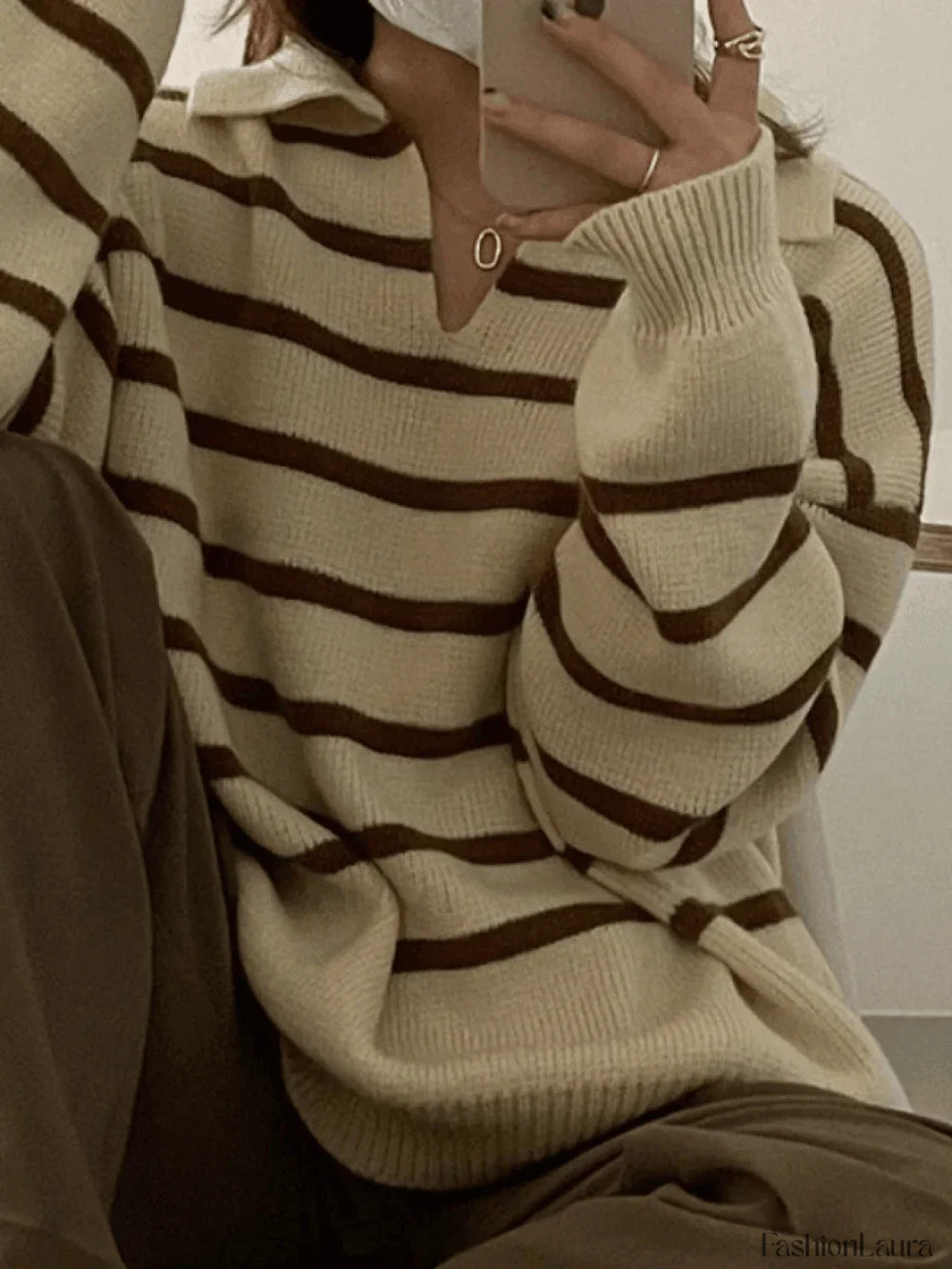 Vintage Striped Pullover Sweater Sweaters