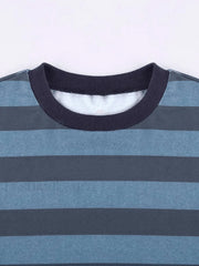 Vintage Striped Pullover Sweatshirt Sweatshirts & Hoodies L