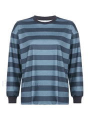 Vintage Striped Pullover Sweatshirt Sweatshirts & Hoodies L
