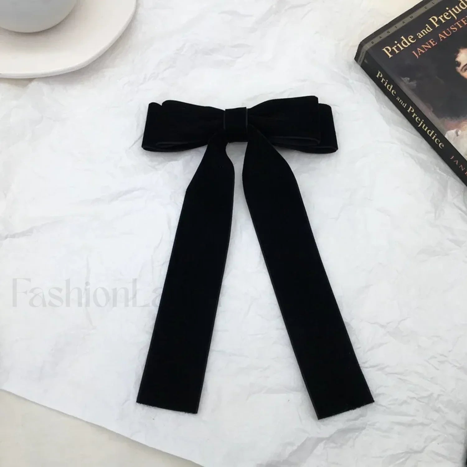 Vintage Velvet Bow Hair Clips Ladies Headdress Christmas Hair Accessory